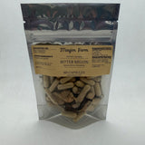 Bitter Melon Capsules pouch front, hand filled at Mayim Farm in Opp, Alabama