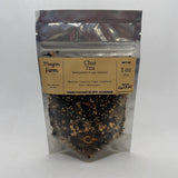 Chai Tea bag front, loose black tea and whole chai spices packed by hand at Mayim Farm in Opp, Alabama