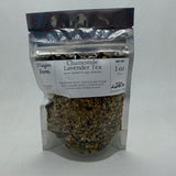 Chamomile Lavender Tea bag front, loose chamomile and lavender blended by hand in Opp, Alabama