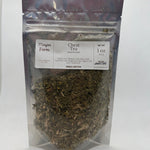 Chest Tea bag front, a loose leaf mullein and wild cherry bark blend from Mayim Farm in Opp, Alabama