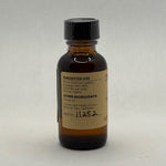 Dandelion Hemp Seed Oil suggested use and other ingredients on the Mayim Farm bottle label