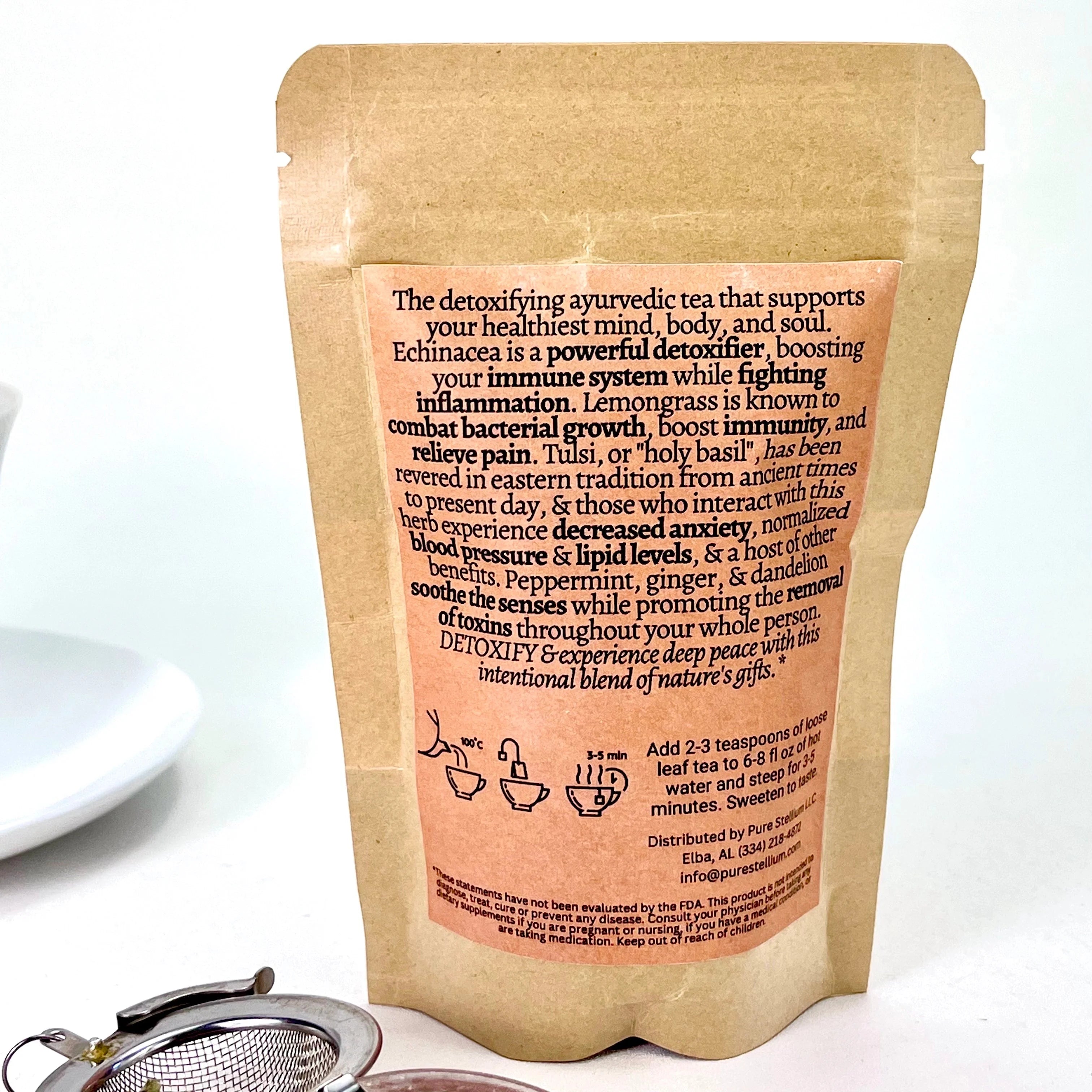 Traditional dandelion root herbal tea small-batch Mayim Farm Opp Alabama