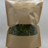 Dried Moringa Leaves package front, whole dried moringa leaf grown at Mayim Farm in Opp, Alabama