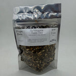 Echinacea Tulsi Tea bag front, a loose leaf blend of echinacea and tulsi packed by hand in Opp, Alabama