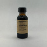 Elderberry Extract supplement facts panel on the Mayim Farm bottle label