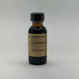 Elderberry Extract supplement facts panel on the Mayim Farm bottle label
