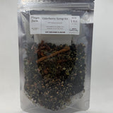 Elderberry Syrup Kit pouch front, dried elderberries and whole spices packed by hand in Opp, Alabama