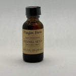 Fennel Seed Extract, 1 fl oz amber glass bottle, liquid herbal extract made at Mayim Farm in Opp, Alabama