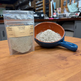 Guérande gray sea salt from the French salt marshes, packed by hand at Mayim Farm in Opp, Alabama