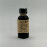 Hawthorn Berry Extract, 1 fl oz amber glass bottle, liquid herbal extract made at Mayim Farm in Opp, Alabama