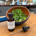 Moringa leaf extract tincture farm-made at Mayim Farm Alabama
