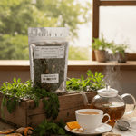 Moringa mint herbal tea blend from Mayim Farm Alabama