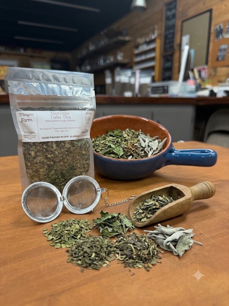 Mayim Farm moringa tulsi tea