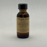 Mullein Extract, 1 fl oz amber glass bottle, liquid herbal extract made at Mayim Farm in Opp, Alabama