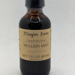 Front label of Mullein Mint Extract dropper bottle