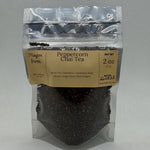 Peppercorn Chai Tea bag front, black tea with peppercorn and whole chai spices, hand packed in Opp, Alabama