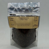 Peppercorn Chai Tea bag front, black tea with peppercorn and whole chai spices, hand packed in Opp, Alabama