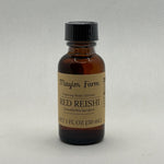 Red Reishi Mushroom Extract, 1 fl oz amber glass bottle, liquid herbal extract made at Mayim Farm in Opp, Alabama