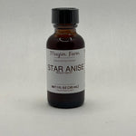 Star Anise Extract, 1 fl oz amber glass bottle, liquid herbal extract made at Mayim Farm in Opp, Alabama