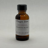 Tension Blend, 1 fl oz amber glass bottle, liquid herbal extract made at Mayim Farm in Opp, Alabama