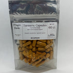 Turmeric Capsules pouch front, hand filled at Mayim Farm in Opp, Alabama