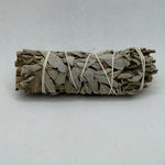 White sage smudge sticks front of the package, ethically sourced and sold by Mayim Farm