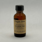 Yarrow Extract, 1 fl oz amber glass bottle, liquid herbal extract made at Mayim Farm in Opp, Alabama