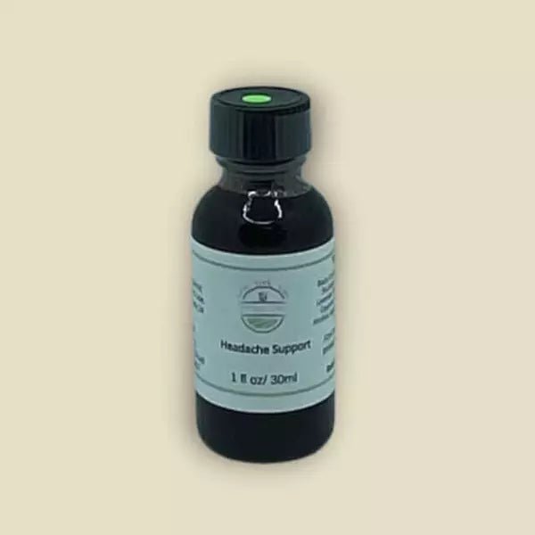Herbal headache support tincture wildcrafted at Mayim Farm Alabama