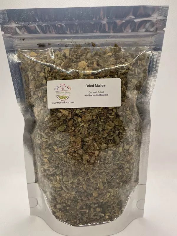 Organic wildcrafted dried mullein leaf from Mayim Farm Alabama