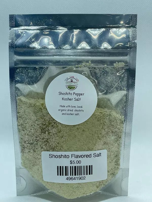 Shishito pepper flavored salt made at Mayim Farm Opp Alabama