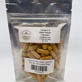 Turmeric and black pepper capsules from Mayim Farm Alabama